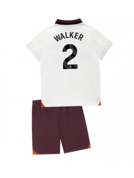 Manchester City Kyle Walker #2 Auswärts Trikotsatz für Kinder 2023-24 Kurzarm (+ Kurze Hosen)